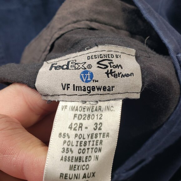 FedEx Cargo Pants Men's 42x32 *42x30* Blue Stan Herman Delivery Uniform Workwear - Picture 12 of 15
